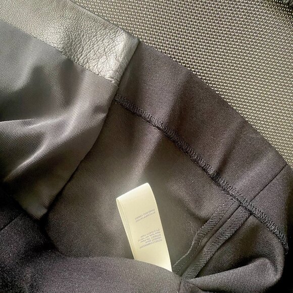 NWT REBECCA MINKOFF Black Genuine Leather Stretch Mini Dress XS US 2 MSRP $398 - Picture 9 of 12